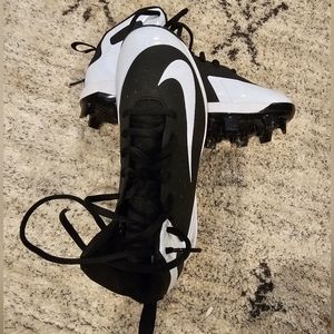 Nike Alpha Huarache Pro Mid 923434-011 Black Baseball Cleats Shoes youth size 6